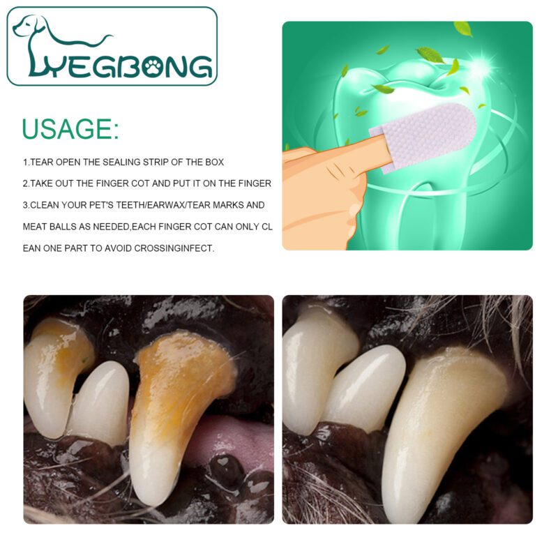 Yegbong Pet Dental Finger Brush Set - Effective Dog & Cat Tooth Cleaning Tool for Tartar Removal & Oral Care - Image 6