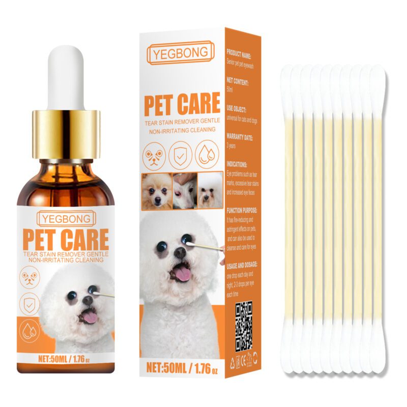 Herbal Gentle Eye Drops for Cats & Dogs - Effective Tear Stain & Eye Discharge Remover