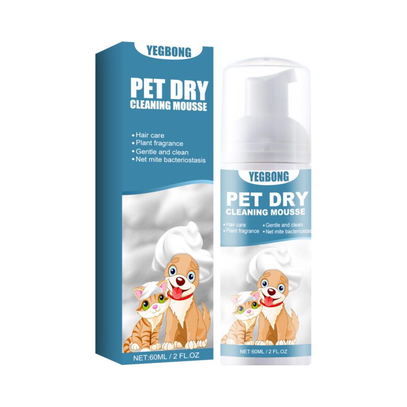 Waterless Dry Cleaning Mousse for Kittens & Puppies - Deodorizing, Gentle & Effective to Remove Odors, Soften & Smooth Coat