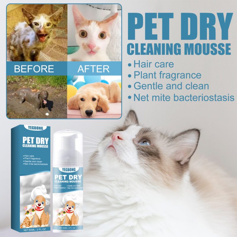 Waterless Dry Cleaning Mousse for Kittens & Puppies - Deodorizing, Gentle & Effective to Remove Odors, Soften & Smooth Coat - Image 4