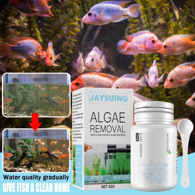 Jaysuing Algae & Moss Remover - Green Water Treatment for Fish Tank & Aquarium, Effective Algae Removal Potion - Image 2