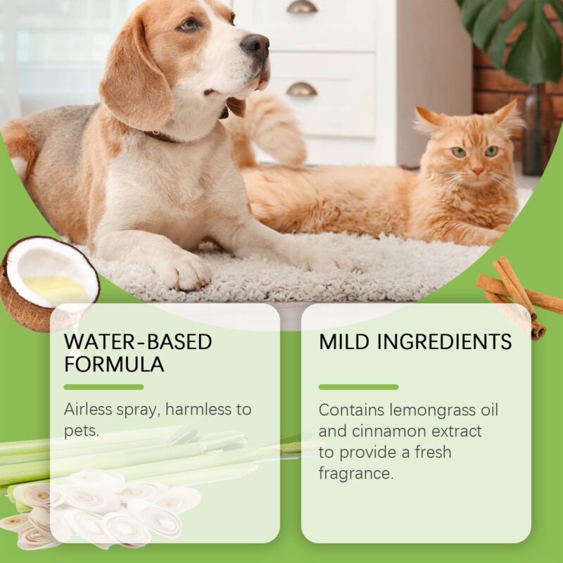 Pet Odor Eliminator Spray - Long-Lasting Fresh Scent, Indoor Pet Area Deodorizing & Refreshing Spray - Image 3