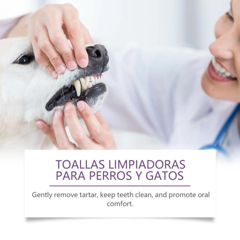 Cat & Dog Tooth Cleaning Fingerset - Effective Tartar Removal, Oral Clean, Moisturize & Freshen Pet Dental Care Brushing Gloves - Image 3