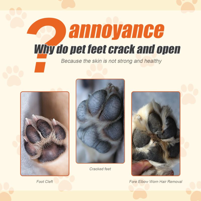 Pet Paw Balm for Cats & Dogs - Moisturizing Repair Cream for Dry, Cracked Paw Pads, Nourish Soles Care - Image 3