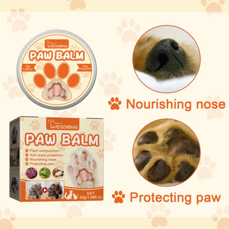 Pet Paw Balm for Cats & Dogs - Moisturizing Repair Cream for Dry, Cracked Paw Pads, Nourish Soles Care - Image 4
