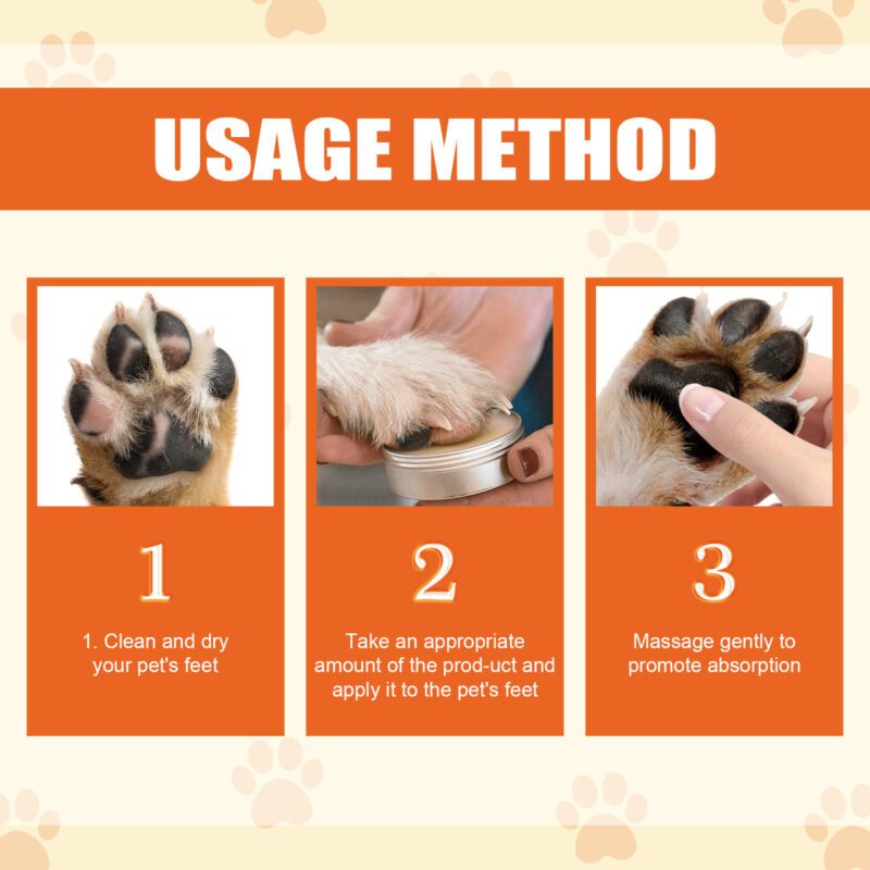 Pet Paw Balm for Cats & Dogs - Moisturizing Repair Cream for Dry, Cracked Paw Pads, Nourish Soles Care - Image 6