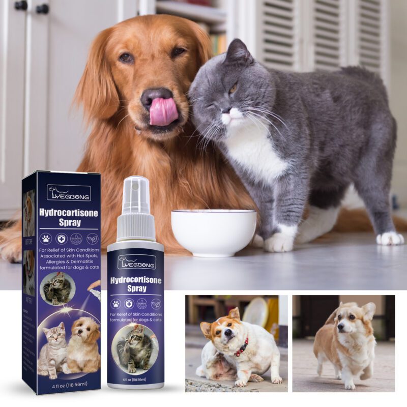 Yegbong Pet Anti-Itch Spray - Multi-Purpose Soothing Skin & Fur Cleaner with Anti-Mite, Anti-Bug Formula for Itchy Pets