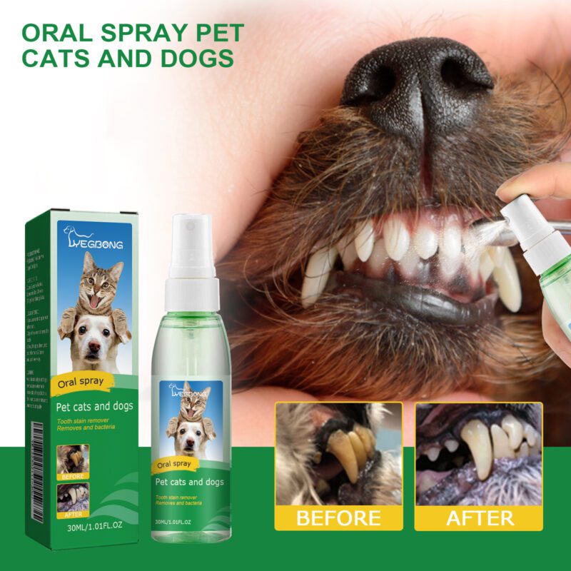 Cats & Dogs Universal Pet Oral Deodorizing Spray - Teeth Cleaning & Fresh Breath Spray for Pets - Image 2