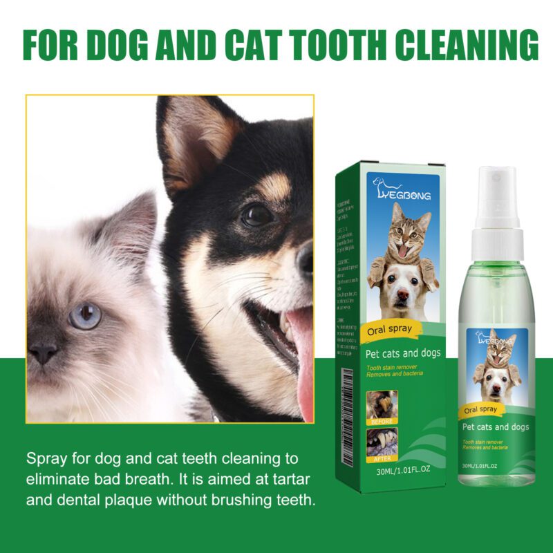 Cats & Dogs Universal Pet Oral Deodorizing Spray - Teeth Cleaning & Fresh Breath Spray for Pets - Image 5