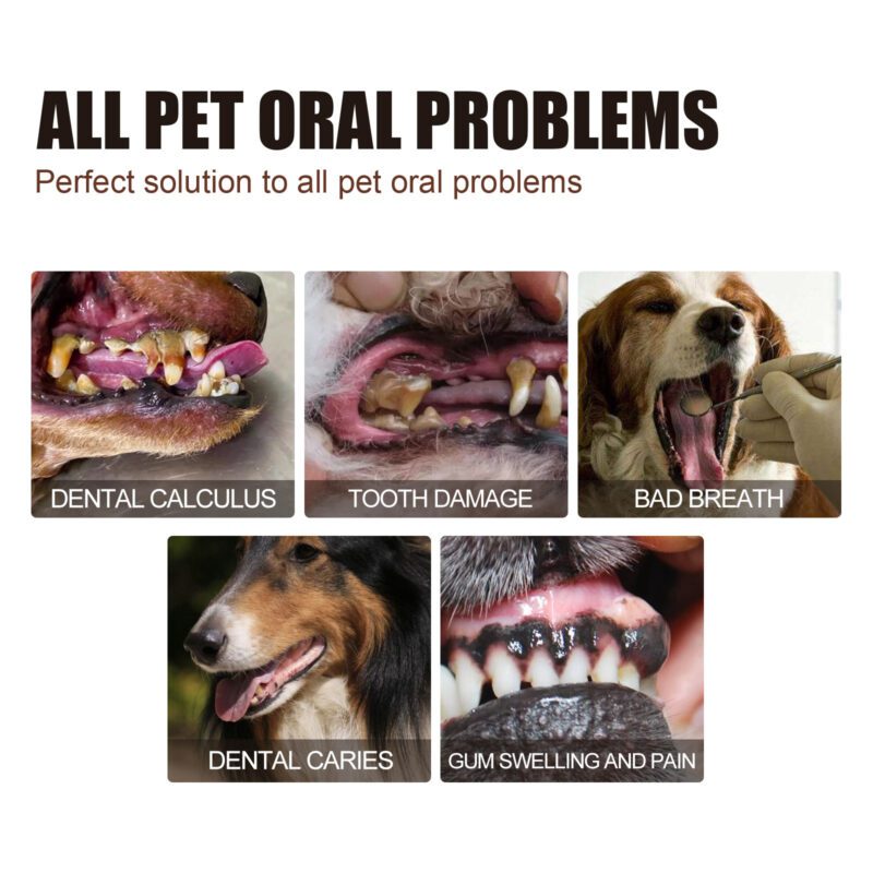 Pet Oral Care Tooth Cleaning Spray for Cats & Dogs - Tartar & Stain Removal, Bad Breath Eliminating Oral Spray - Image 3