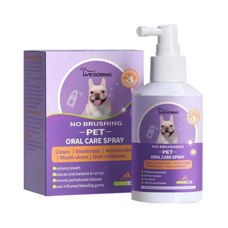 Dog & Cat Oral Care Tooth Cleaning Spray - Pet Mouth Freshener for Fresh Breath & Odor Control - Image 2