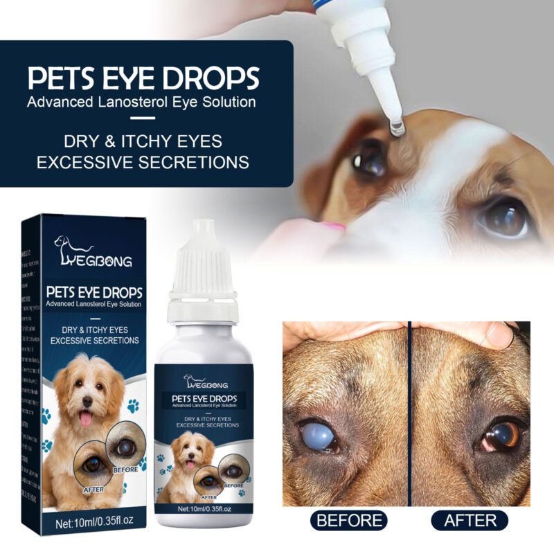 Effective Pet Eye Drops for Cats & Dogs - Remove Tear Stains, Relieve Itchy Eyes, Gentle Cleansing Solution - Image 2