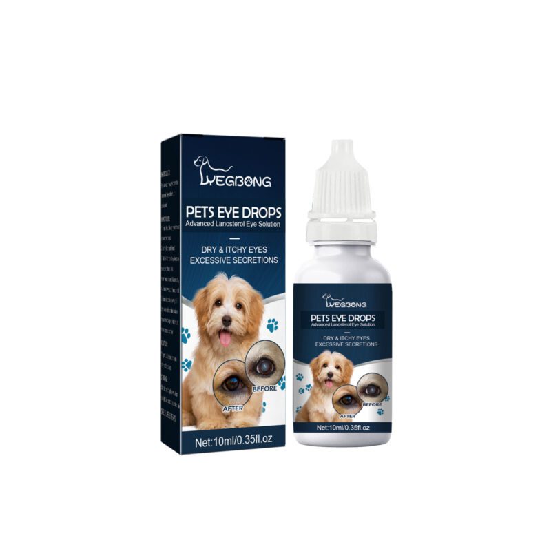 Effective Pet Eye Drops for Cats & Dogs - Remove Tear Stains, Relieve Itchy Eyes, Gentle Cleansing Solution