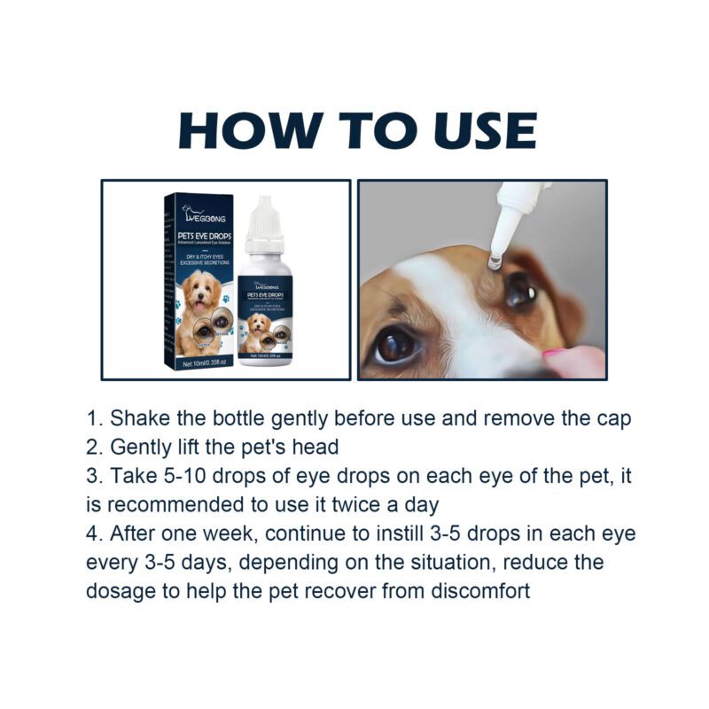 Effective Pet Eye Drops for Cats & Dogs - Remove Tear Stains, Relieve Itchy Eyes, Gentle Cleansing Solution - Image 6