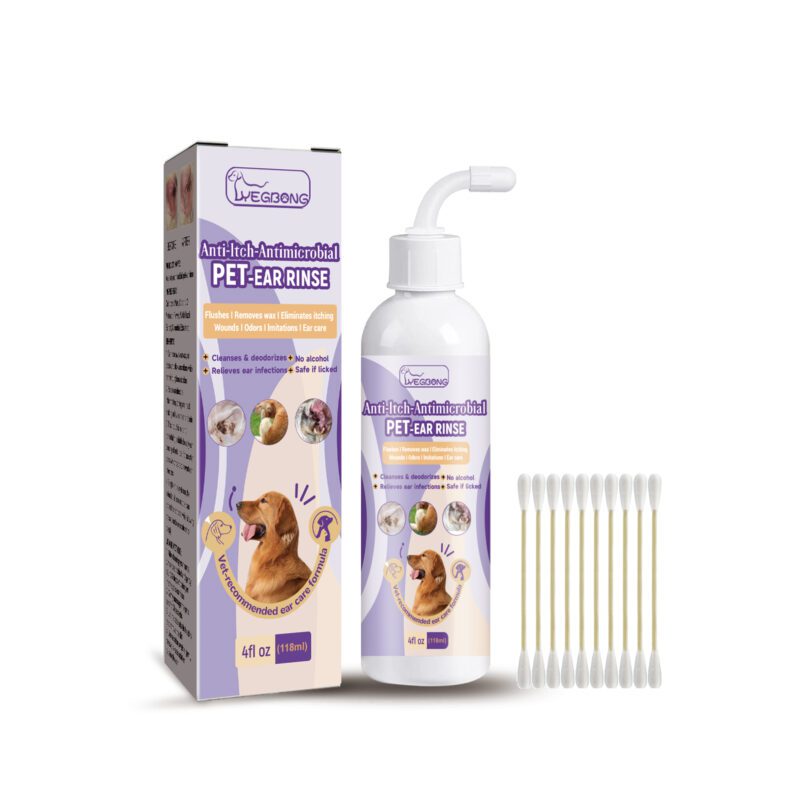 Pet Ear Wash Drops for Cats & Dogs - Eliminates Ear Odors, Removes Excess Earwax, Gentle Ear Canal Cleaner - Image 2