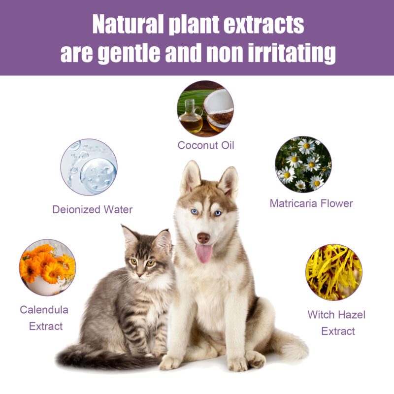 Pet Ear Wash Drops for Cats & Dogs - Eliminates Ear Odors, Removes Excess Earwax, Gentle Ear Canal Cleaner - Image 5