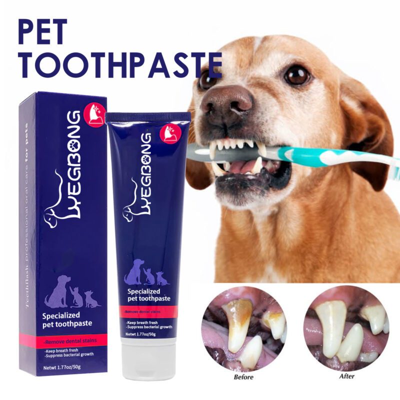 Pet Oral Care Cleaning Cream for Cats & Dogs - Eliminate Bad Breath, Remove Tartar Stains, Whiten Teeth - Image 2