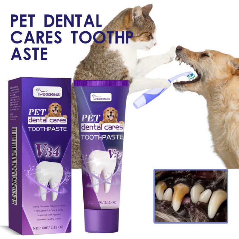 Pet V34 Toothpaste - Bad Breath & Tartar Control, Gum Care Toothpaste for Pets - Image 2