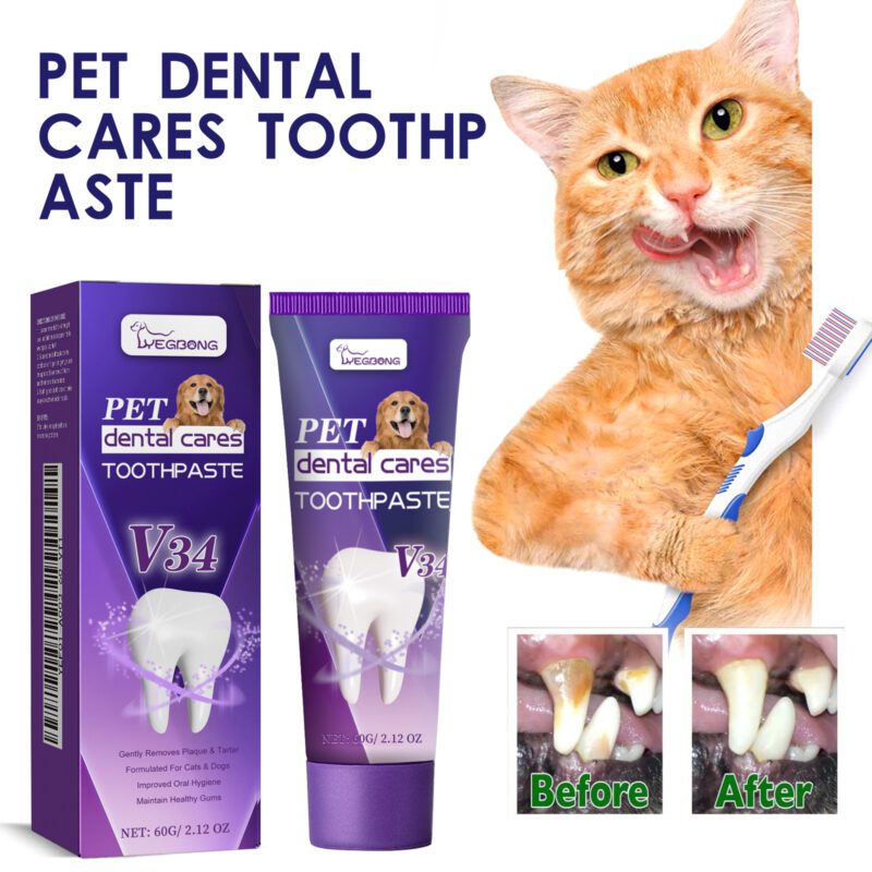 Pet V34 Toothpaste - Bad Breath & Tartar Control, Gum Care Toothpaste for Pets - Image 4