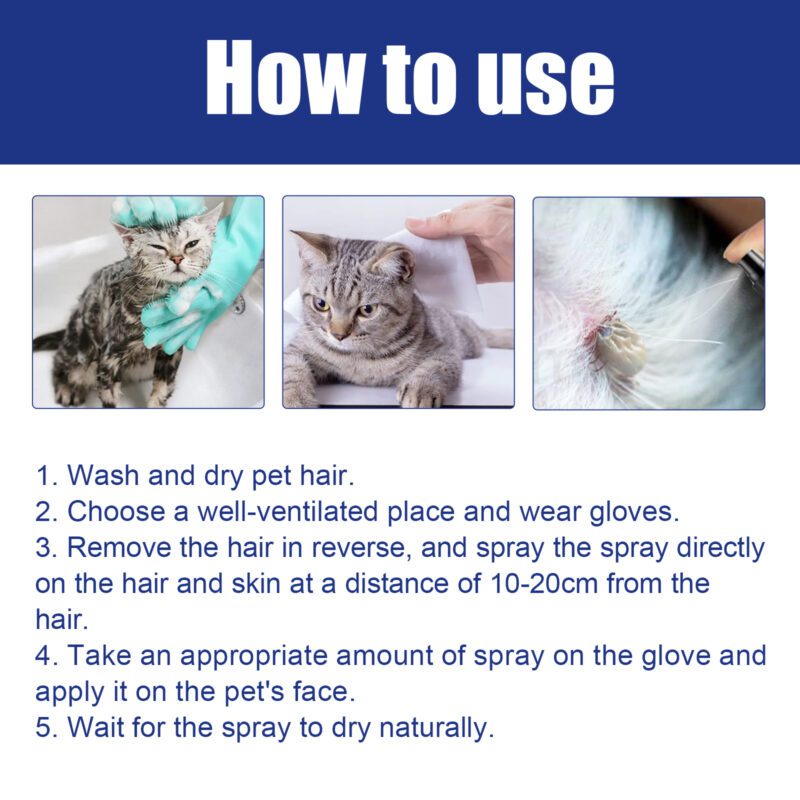 Powerful Flea & Tick Spray for Cats & Dogs - Pet Skin Cleansing, Lice Removal, Anti-Itch Relief Spray - Image 5