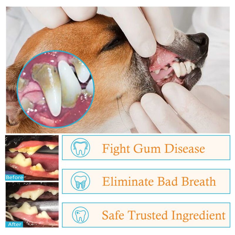 Dog Cat Teeth Cleaning Finger Toothbrush Set - Fresh Breath & Remove Tartar Plaque Pet Oral Care Kit - Image 4