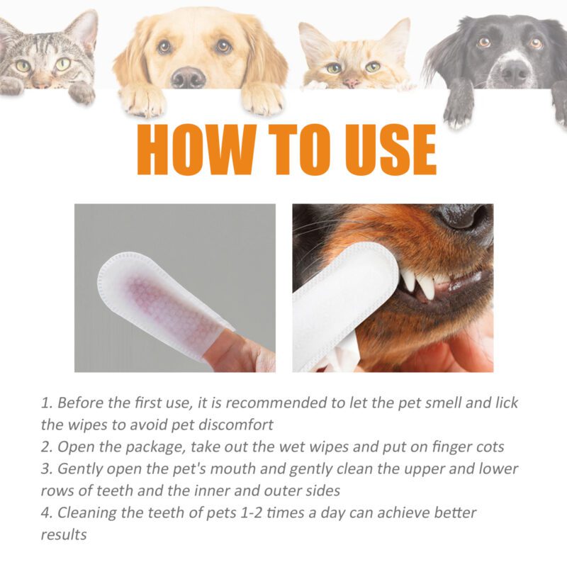 Dog Cat Teeth Cleaning Finger Toothbrush Set - Fresh Breath & Remove Tartar Plaque Pet Oral Care Kit - Image 6