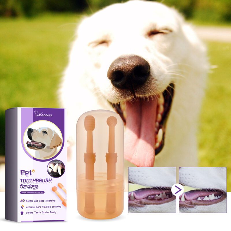 Effective Dog Toothbrush for Pet Oral Care - Removes Dental Stains, Promotes Dental Health - Image 2