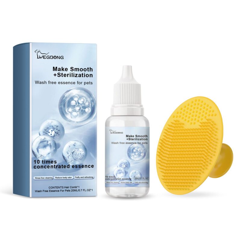 Pet Leave-In Serum Set for Cats & Dogs - Gentle Cleansing, Fluffy Silky Soft Hair with Long-Lasting Fragrance Nourishing Essence