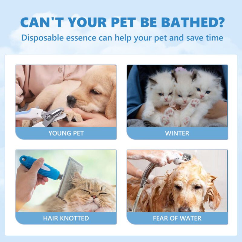 Pet Leave-In Serum Set for Cats & Dogs - Gentle Cleansing, Fluffy Silky Soft Hair with Long-Lasting Fragrance Nourishing Essence - Image 3