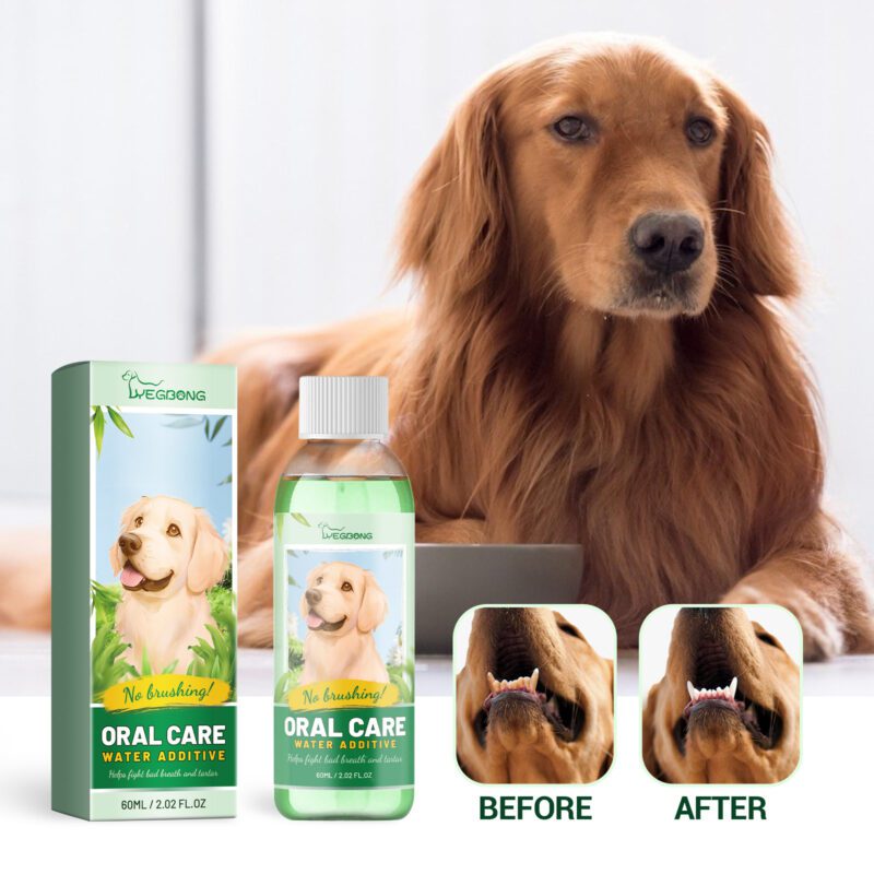 Pet Fresh Breath & Teeth Cleanser Water - Dog & Cat Oral Care for Tooth Stains Removal, Mouth Cleaning & Ear Canal Odor Eliminator with Earwax Cleansing - Image 2