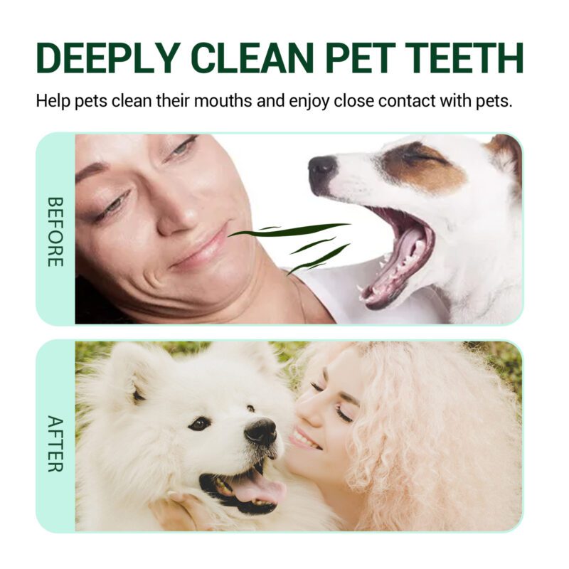 Pet Fresh Breath & Teeth Cleanser Water - Dog & Cat Oral Care for Tooth Stains Removal, Mouth Cleaning & Ear Canal Odor Eliminator with Earwax Cleansing - Image 4