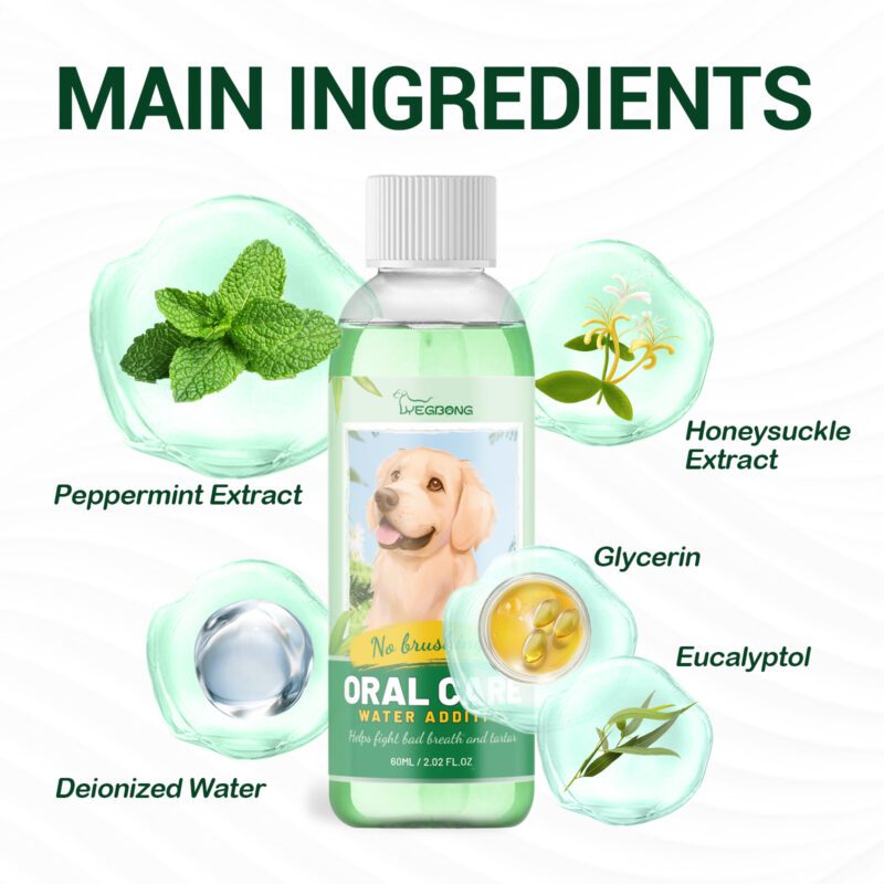 Pet Fresh Breath & Teeth Cleanser Water - Dog & Cat Oral Care for Tooth Stains Removal, Mouth Cleaning & Ear Canal Odor Eliminator with Earwax Cleansing - Image 5