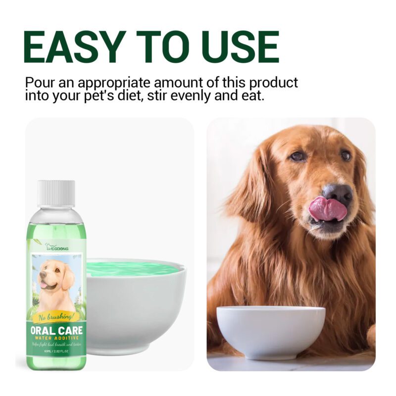 Pet Fresh Breath & Teeth Cleanser Water - Dog & Cat Oral Care for Tooth Stains Removal, Mouth Cleaning & Ear Canal Odor Eliminator with Earwax Cleansing - Image 6