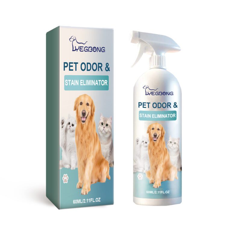 Powerful Pet Odor & Stain Eliminator - Dog & Cat Body Odor, Feces Stains & Odor Remover for Indoor Use, Long-Lasting Fresh Deodorizer