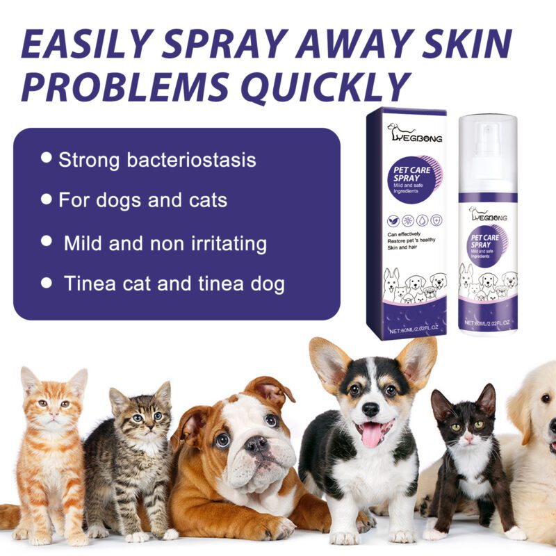 Pet Skin Care Spray for Dogs & Cats - Anti-Itch, Wound Repair, Skin Moss Relief Spray - Image 4