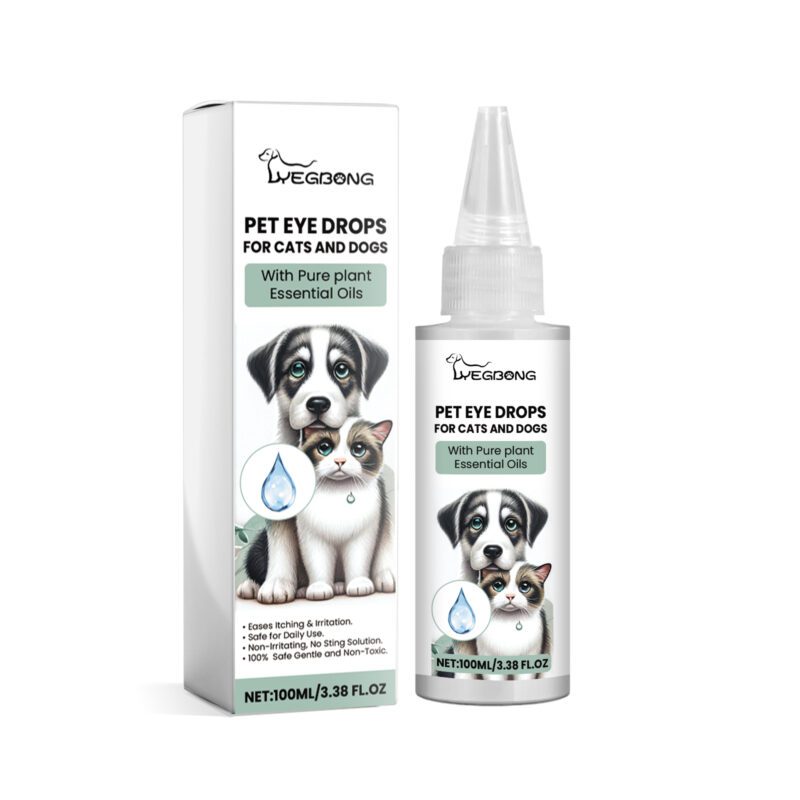 Effective Pet Eye Care Drops for Cats & Dogs - Gentle Tear Stain & Dirt Removal Eye Drops