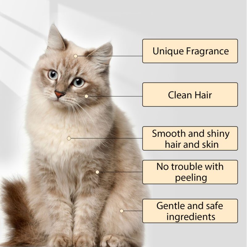 Gentle Cleansing Pet Shampoo (300g) - For Cats & Dogs, Leaves Fur Silky Smooth & Tangle-Free - Image 4