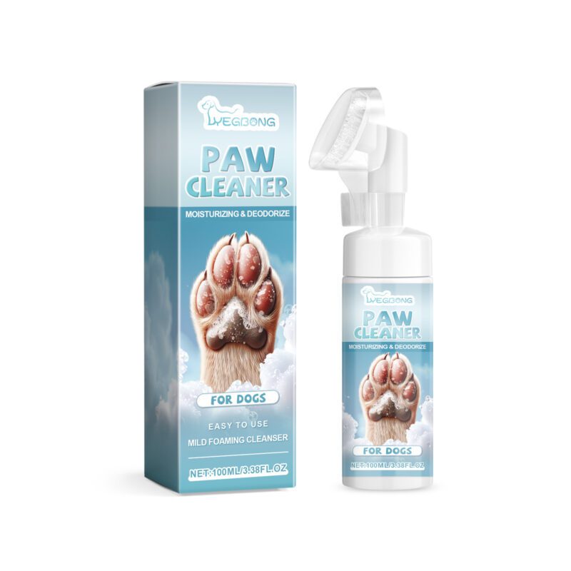 Pet Dog Paw & Foot No-Rinse Foam Cleaner - Gentle Effective Paw Care for Dogs