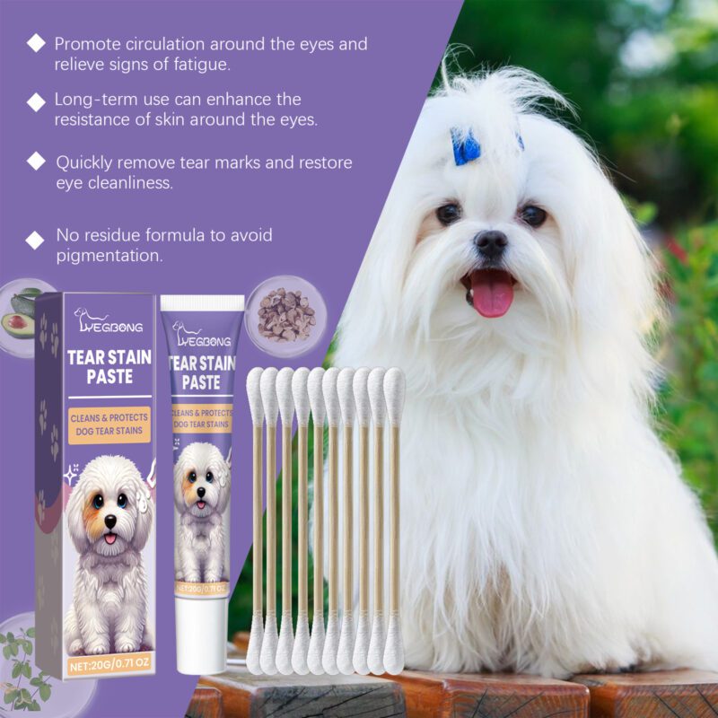 Premium Dog Eye Cream - Gentle Tear Stain & Eye Dirt Cleaning for Pet Dogs - Image 3