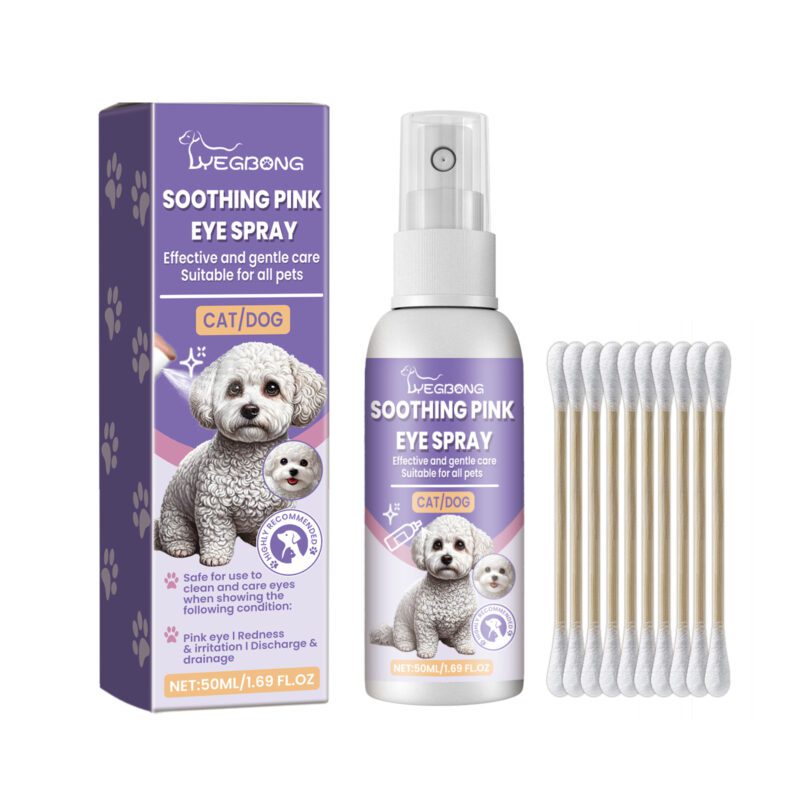 Pet Eye Care Spray - Gently Cleans Tear Stains & Moisturizes for Healthy, Bright Pet Eyes