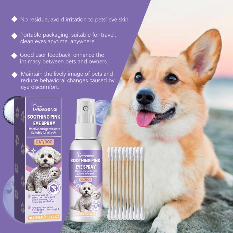 Pet Eye Care Spray - Gently Cleans Tear Stains & Moisturizes for Healthy, Bright Pet Eyes - Image 4