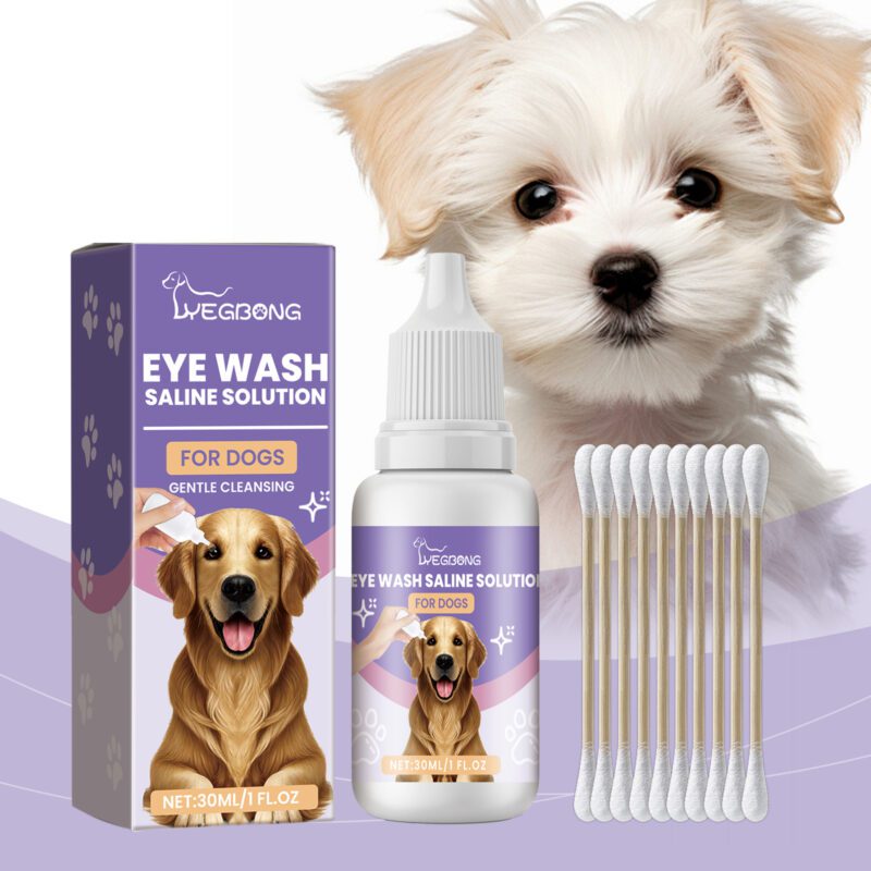 Gentle Dog Saline Eye Cleanser - Effective Tear Stain Remover for Dogs, Clean & Soothe Eyes, External Use - Image 2