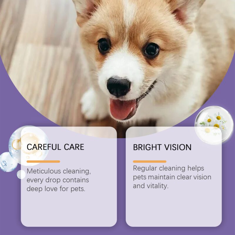 Gentle Dog Saline Eye Cleanser - Effective Tear Stain Remover for Dogs, Clean & Soothe Eyes, External Use - Image 3