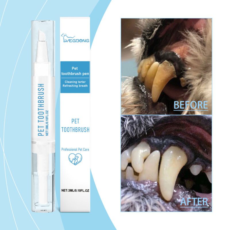 Pet Toothbrush for Dogs Cats - Gentle Teeth Cleaning Pen with Fresh Breath, Eliminate Bad Breath, Oral Care for Pets - Image 2