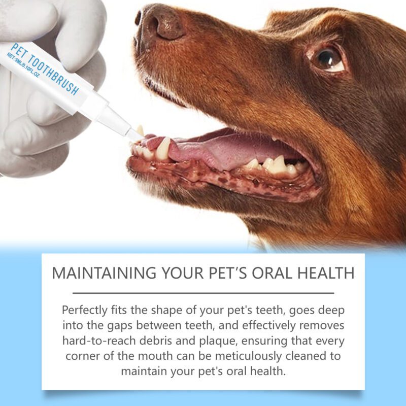 Pet Toothbrush for Dogs Cats - Gentle Teeth Cleaning Pen with Fresh Breath, Eliminate Bad Breath, Oral Care for Pets - Image 4