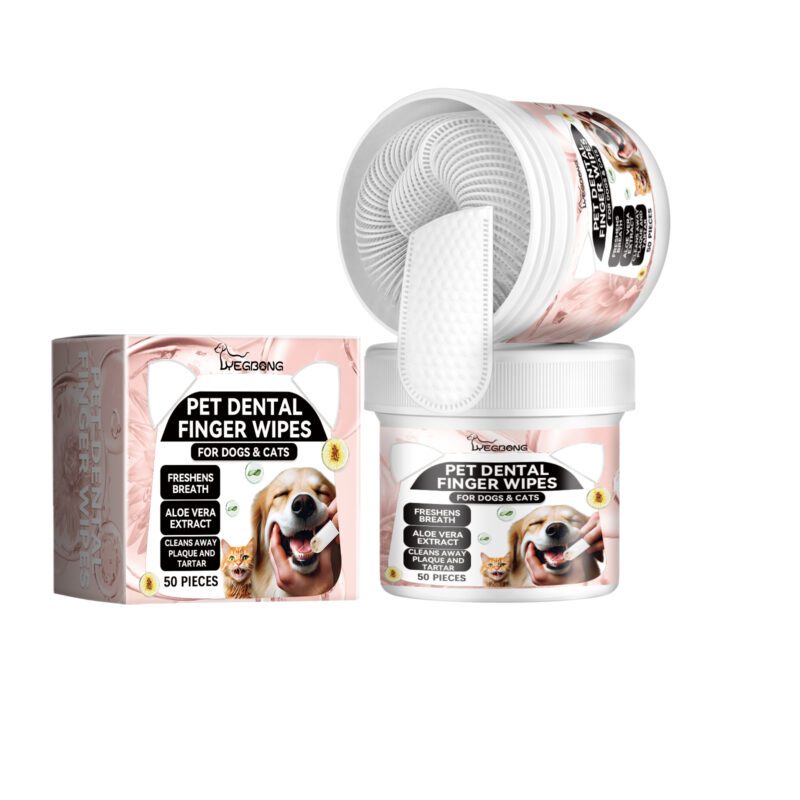 Pet Dental Cleaning Fingerset - Oral Teeth & Gum Care Tartar Removal Brushing Gloves for Effective Pet Oral Hygiene