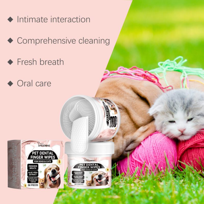 Pet Dental Cleaning Fingerset - Oral Teeth & Gum Care Tartar Removal Brushing Gloves for Effective Pet Oral Hygiene - Image 3