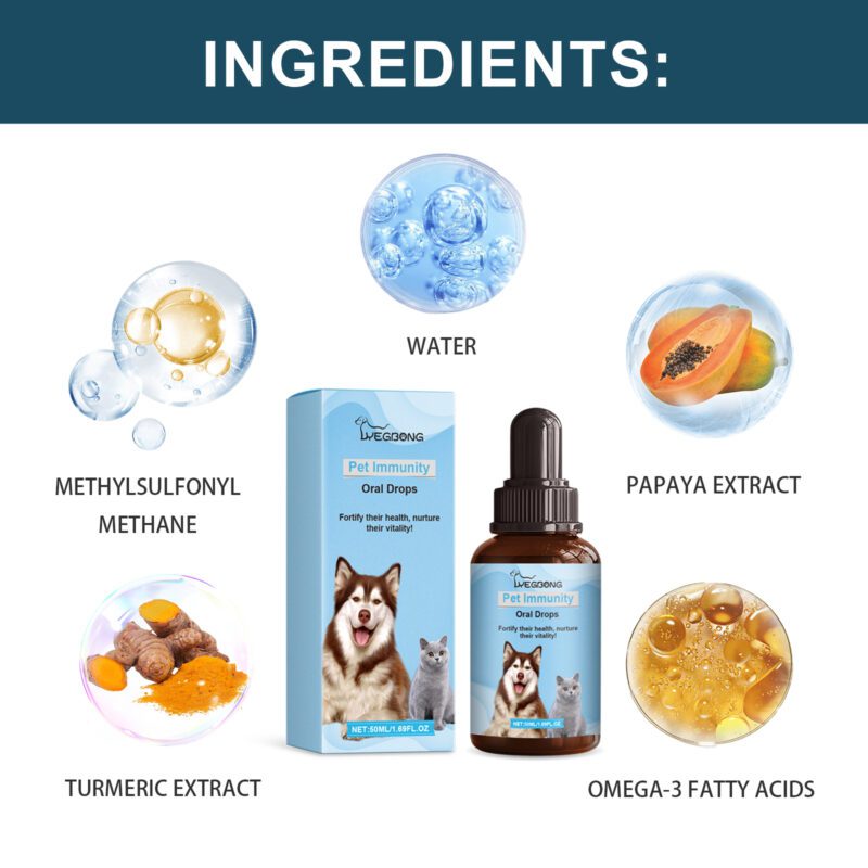 Pet Immune & Nutritional Oral Drops - Immune Support Supplement for Cats and Dogs - Image 3