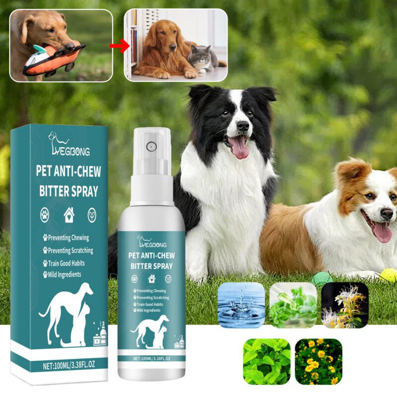 Pet Behavior Modification Spray - Anti-Chew & Anti-Scratch Deterrent for Cats & Dogs, Stops Sofa Chewing & Scratching Training Spray - Image 2