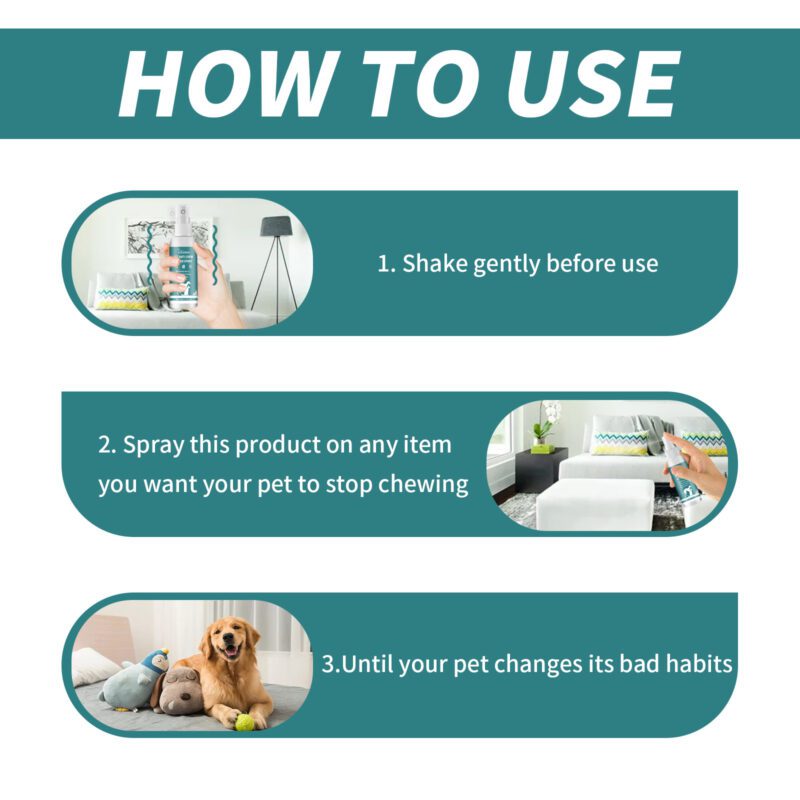 Pet Behavior Modification Spray - Anti-Chew & Anti-Scratch Deterrent for Cats & Dogs, Stops Sofa Chewing & Scratching Training Spray - Image 6